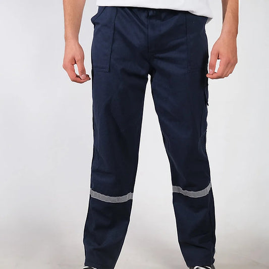 Lacivert Gabardin İşçi Pantolonu – %100 Pamuk Reflektörlü